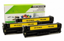 Cartouche Laser HP CF382A - 312A JAUNE Compatible 3-Pack-1