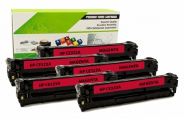Cartouche Laser HP CE323A - 128A MAGENTA Compatible 5-Pack-1