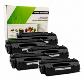 Cartouche Laser HP Q7553X - 53X NOIR Compatible 5-Pack-1