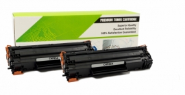 Cartouche Laser HP CE285A - 85A NOIR Compatible 2-Pack-1