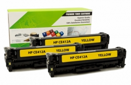 Cartouche Laser HP CE412A - 305A JAUNE Compatible 3-Pack-1
