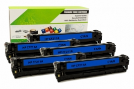 Cartouche Laser HP CF211A - 131A CYAN Compatible 5-Pack-1