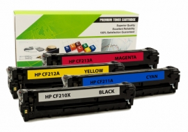 Cartouche Laser HP CF210X/CF211A/CF212A/CF213A - 131X/131A Compatible Combo Pack BK/C/M/Y-1