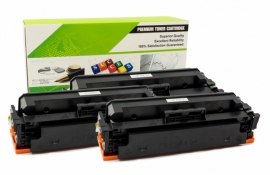 Cartouche Laser HP CF411X - 410X CYAN Compatible 3-Pack-1