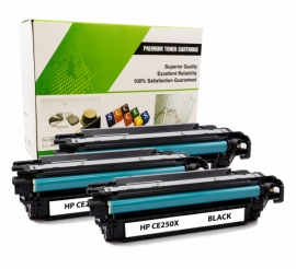 Cartouche Laser HP CE250X - 504X NOIR Compatible 3-Pack-1