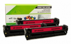 Cartouche Laser HP CE323A - 128A MAGENTA Compatible 3-Pack-1