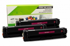 Cartouche Laser HP CF403X - 201X MAGENTA Compatible 3-Pack-1