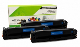 Cartouche Laser HP CF501X - 202X CYAN Compatible 3-Pack-1