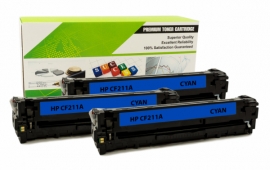 Cartouche Laser HP CF211A - 131A CYAN Compatible 3-Pack-1