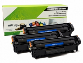Cartouche Laser HP Q2612AXL - 12AXL NOIR Compatible 3-Pack-1