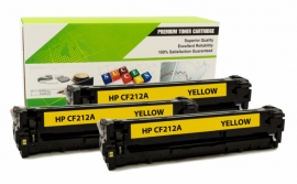 Cartouche Laser HP CF212A - 131A JAUNE Compatible 3-Pack-1