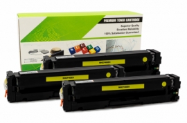 Cartouche Laser HP CF402X - 201X JAUNE Compatible 3-Pack-1