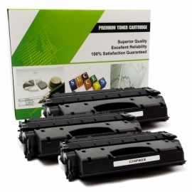 Cartouche Laser HP CF280X - 80X NOIR Compatible 3-Pack-1