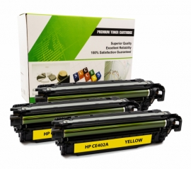 Cartouche Laser HP CE402A - 507A JAUNE Compatible 3-Pack-1