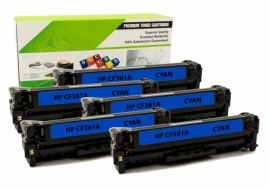 Cartouche Laser HP CF381A - 312A CYAN Compatible 5-Pack-1