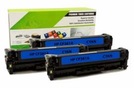 Cartouche Laser HP CF381A - 312A CYAN Compatible 3-Pack-1
