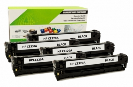 Cartouche Laser HP CE320A - 128A NOIR Compatible 5-Pack-1