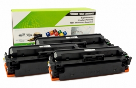 Cartouche Laser HP CF412X - 410X JAUNE Compatible 3-Pack-1