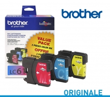 Brother LC61 Originale Combo Pack C/M/Y
