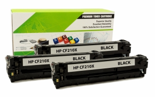 HP CF210X - 131X NOIR Compatible 3-Pack