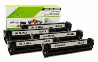 HP CB540A - 125A NOIR Compatible 5-Pack