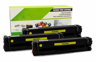 Canon 045HY - 1243C001 JAUNE Compatible Combo 3-Pack