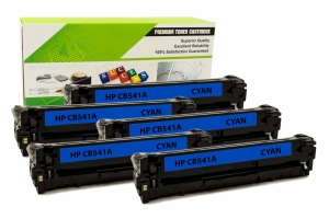 HP CB541A - 125A CYAN Compatible 5-Pack