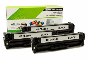 HP CE410X - 305X NOIR Compatible 3-Pack