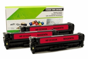 HP CC533A - 304A MAGENTA Compatible 3-Pack